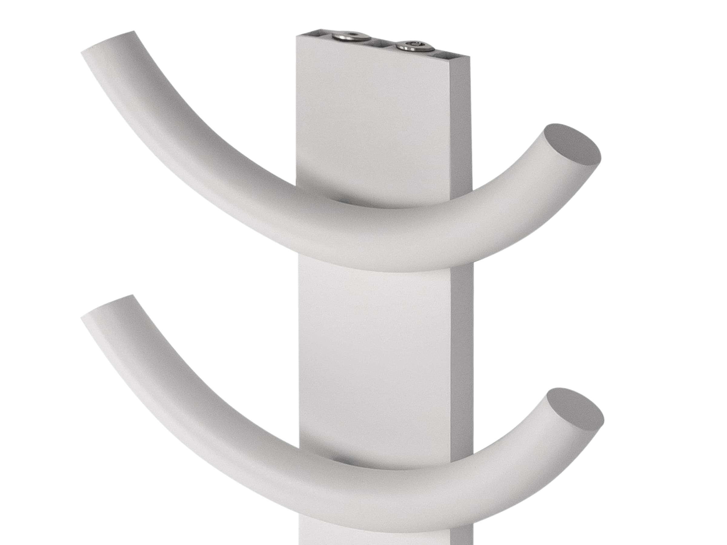 Uscător de prosoape decorativ LOJIMAX, colecția OXY Lățime 460 mm. Înălțime 400 mm. alb mat