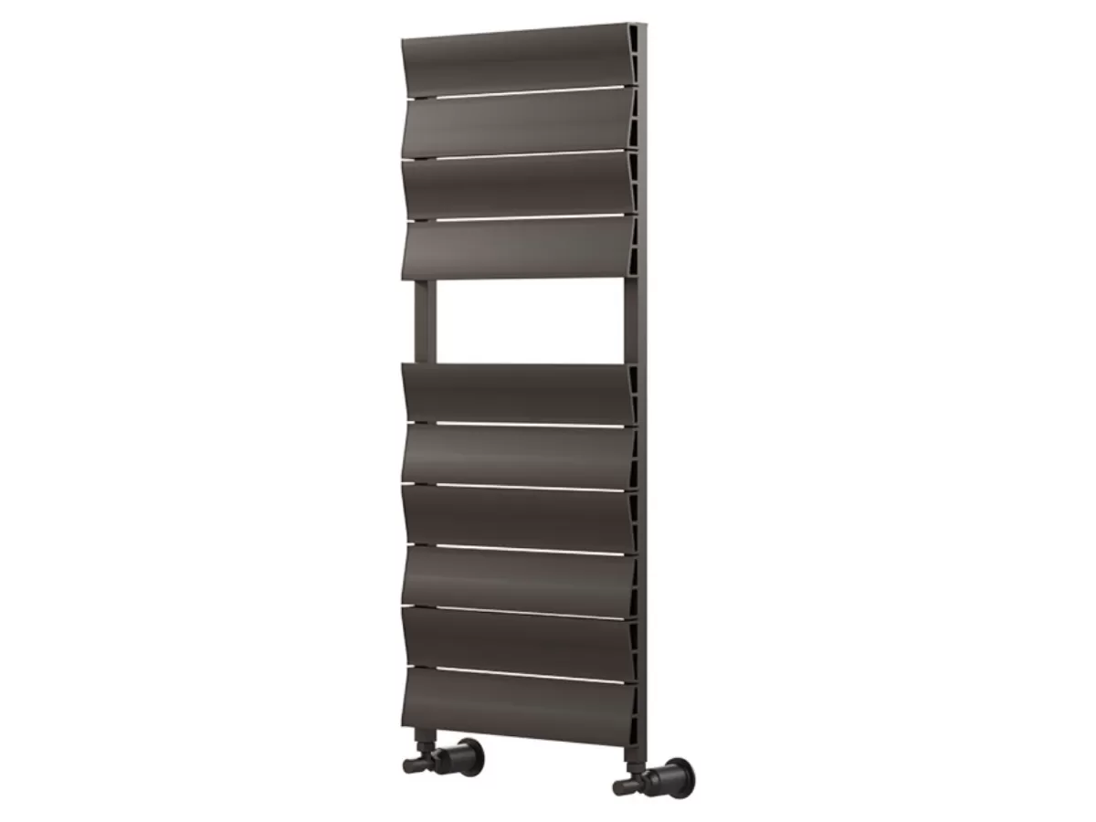 Uscător de prosoape decorativ LOJIMAX, colecția DUAL PLUS Lățime 400 mm. Înălțime 1200 mm. alb mat