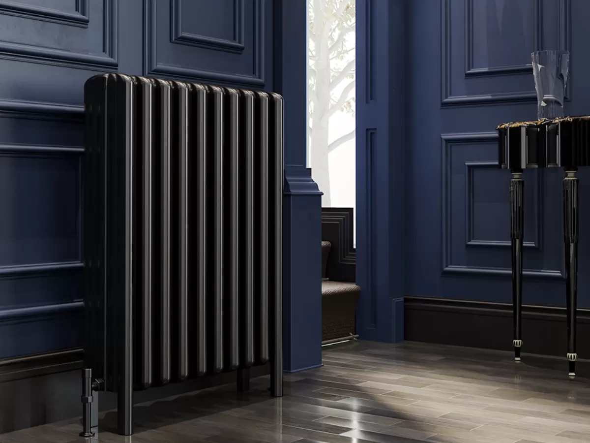 FLOOR STANDING ALUMINUM RADIATOR GRANDE LUX inaltimea 700 mm. latimea 1350 mm. alb mat
