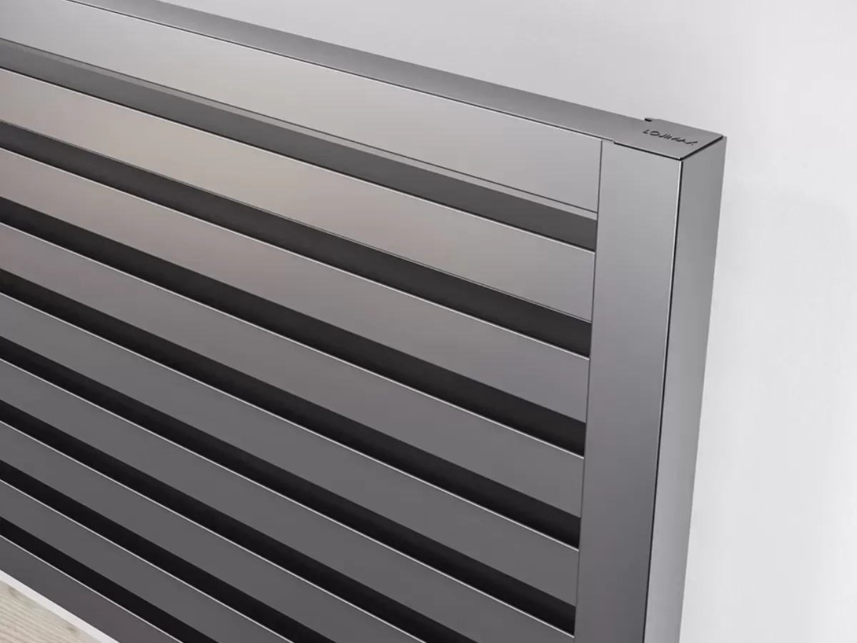 ALUMINUM HORIZONTAL RADIATOR TRIO HRZ inaltimea 1000 mm. latimea 525 mm. negru mat