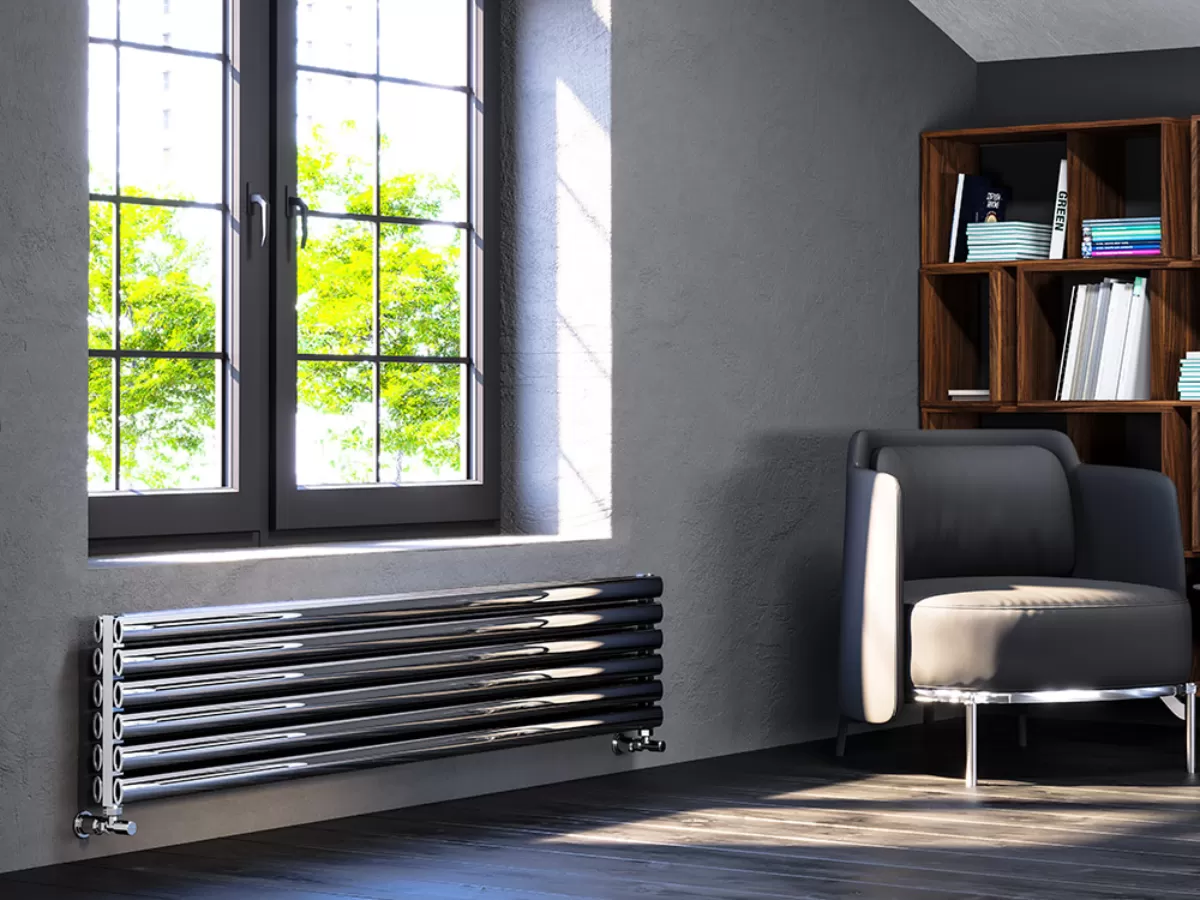 ALUMINUM HORIZONTAL RADIATOR BELLA DOUBLE HRZ inaltimea 800 mm. latimea 286 mm. alb mat