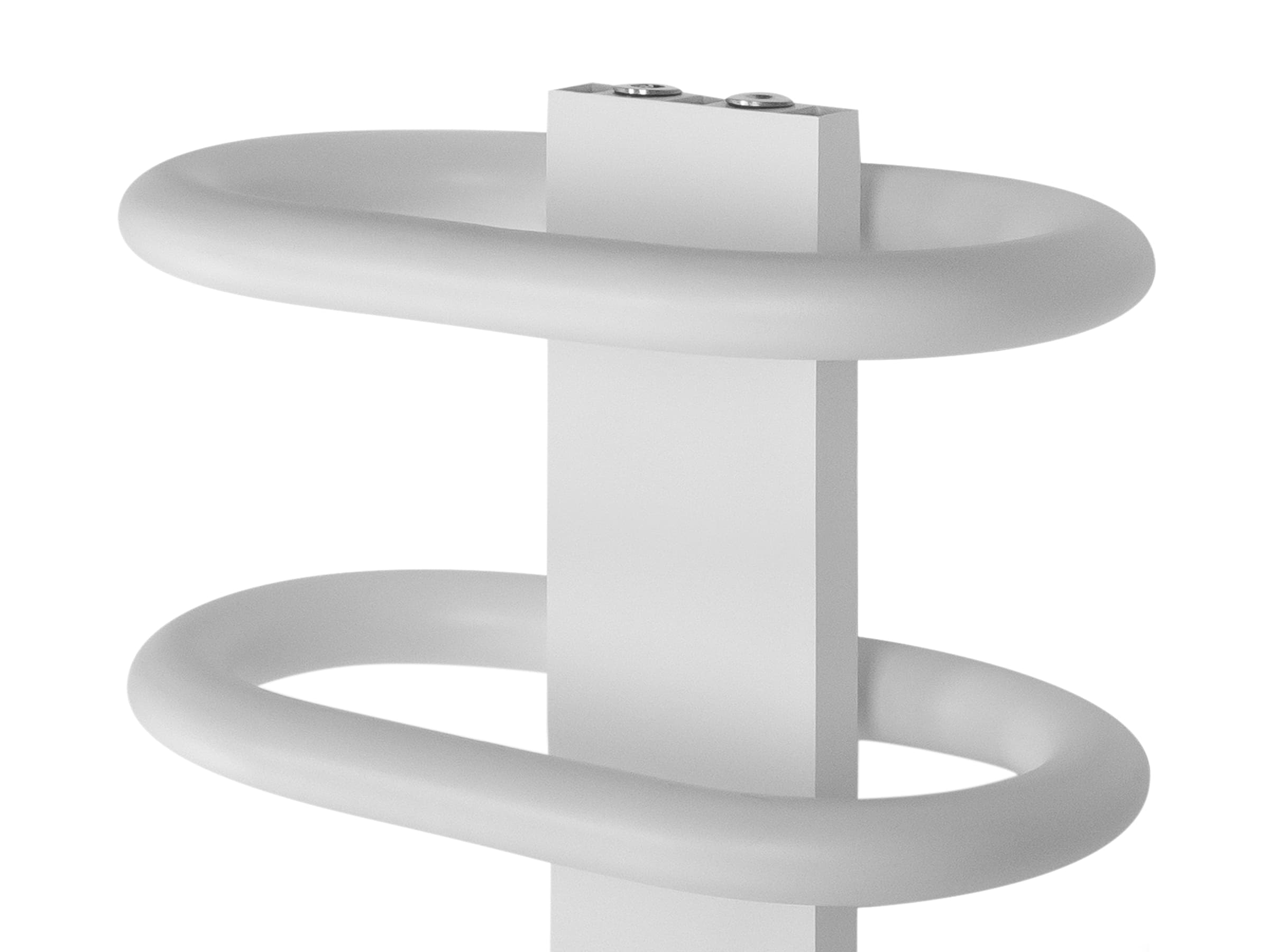 Uscător de prosoape decorativ LOJIMAX, colecția TEOS Lățime 390 mm. Înălțime 400 mm. alb mat