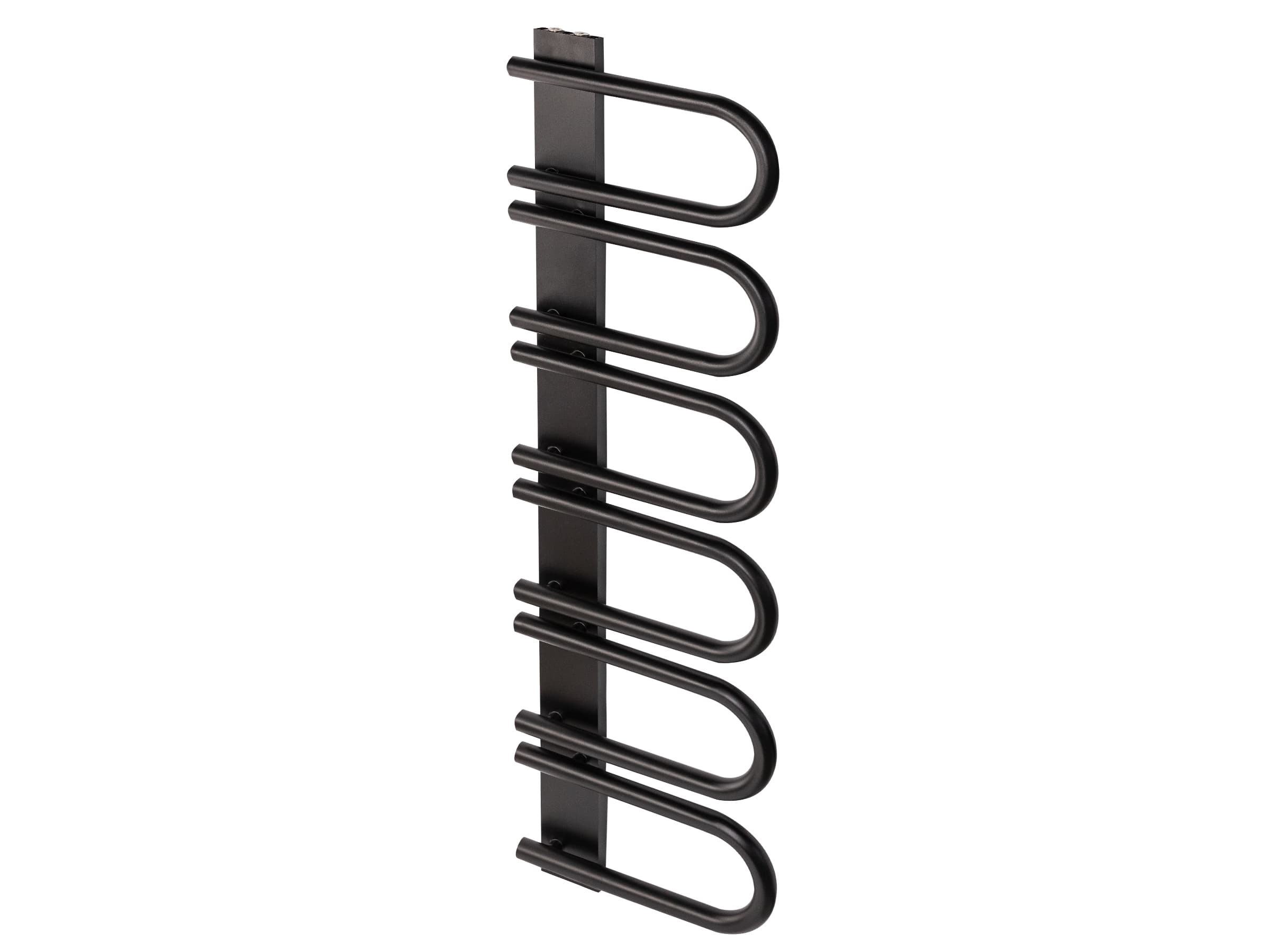 Дизайнерский полотенцесушитель LOJIMAX, коллекция PANA Ширина 345 мм. Высота 520 мм. черный мат