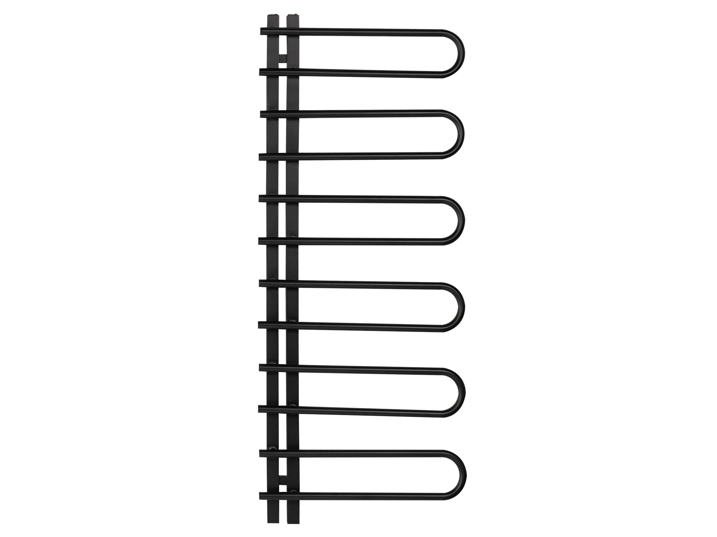 Uscător de prosoape decorativ LOJIMAX, colecția CORTE Lățime 1600 mm. Înălțime 500 mm. negru mat