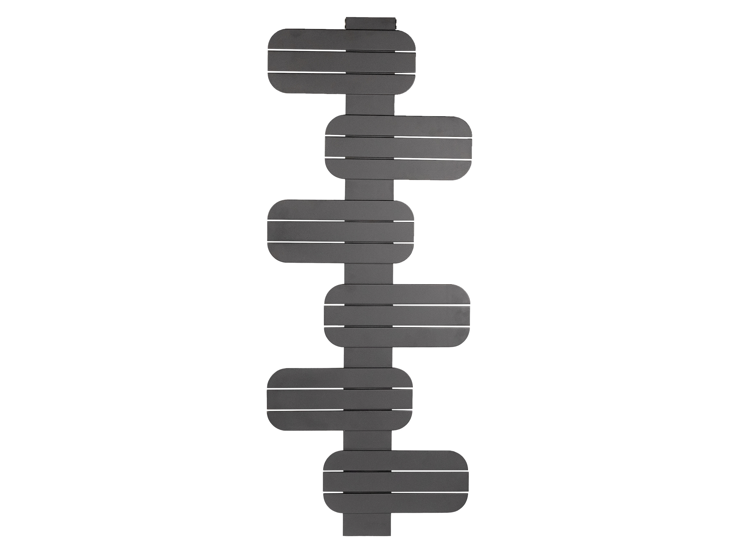 Uscător de prosoape decorativ LOJIMAX, colectia BAMITO inaltimea 452 mm. latimea 600 mm. antracit mat