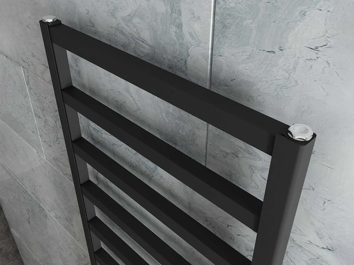 Uscător de prosoape de design CARISA, colecția BURTON, 760x480 mm, NEGRU