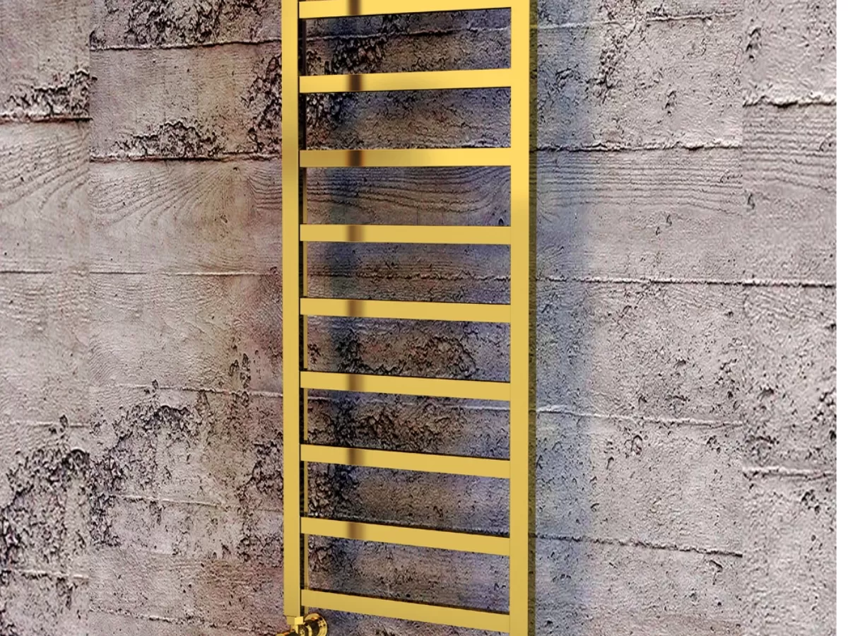 Uscător de prosoape decorativ LOJIMAX, colecția PERLA LINE Lățime 400 mm. Înălțime 720 mm. alb mat