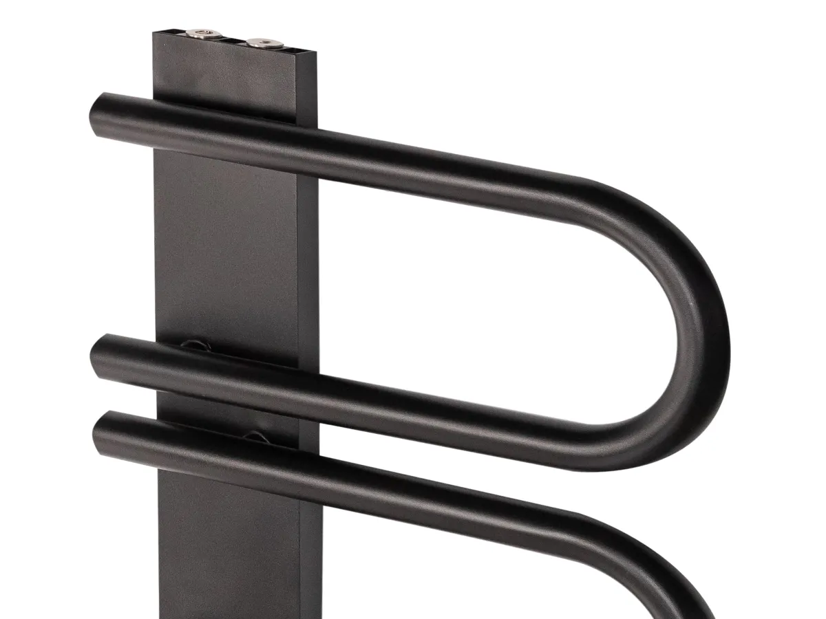 Uscător de prosoape de design LOJIMAX colecția PANA 1170x520 mm, Negru