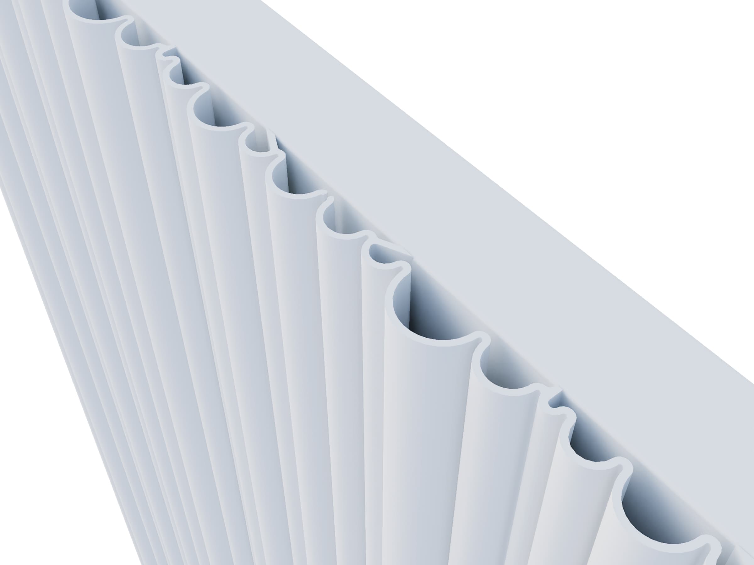 Calorifer decorativ LOJIMAX, colectia BAMBOO inaltimea 300 mm. latimea 239 mm. alb mat