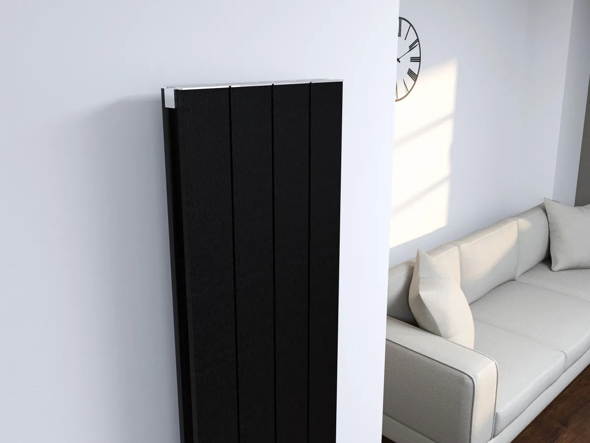 Calorifer decorativ  LOJIMAX colecția KALSEDON DOUBLE 2000x470 mm, Negru