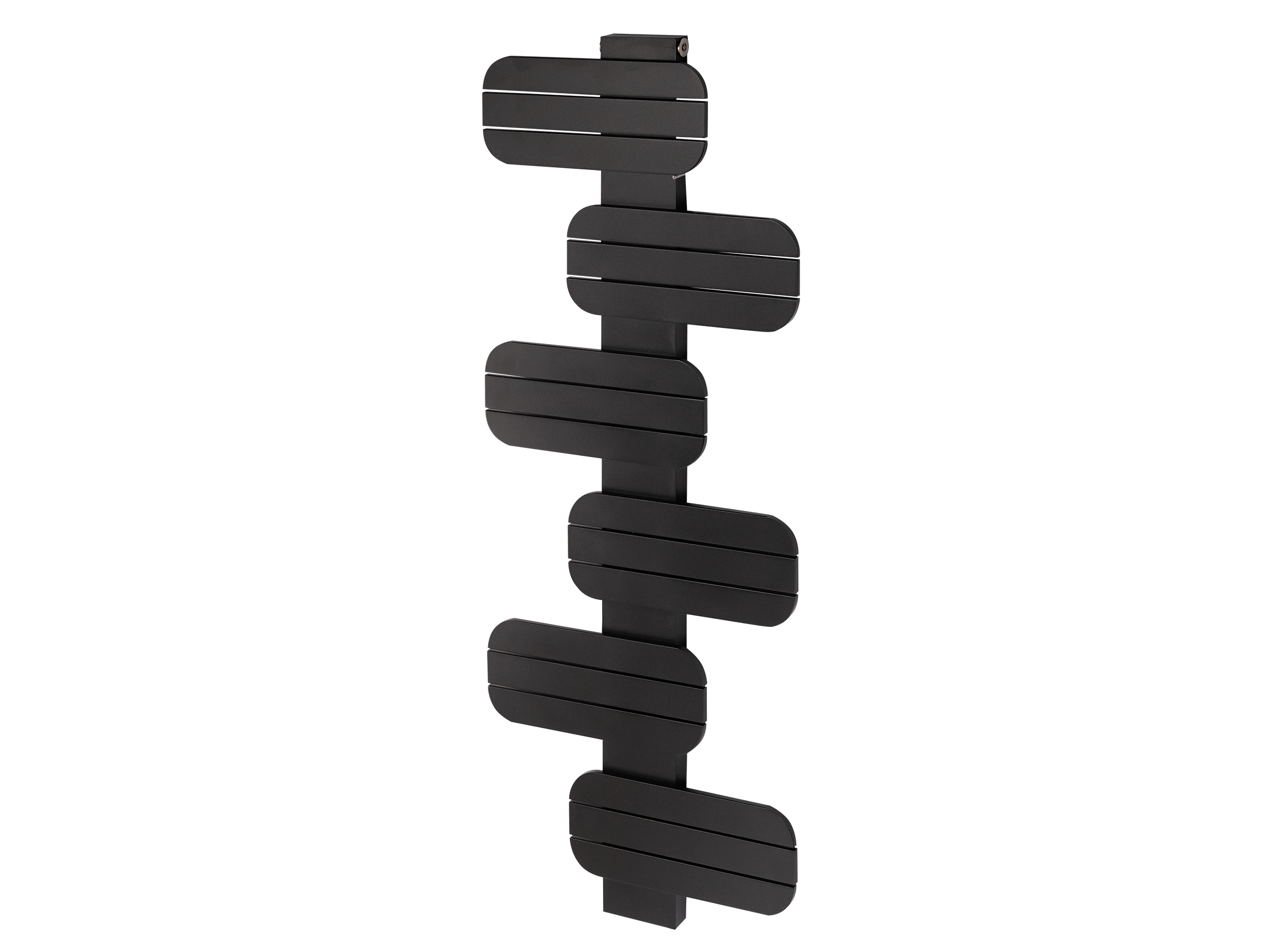 Uscător de prosoape decorativ LOJIMAX, colecția BAMITO Lățime 658 mm. Înălțime 500 mm. negru mat