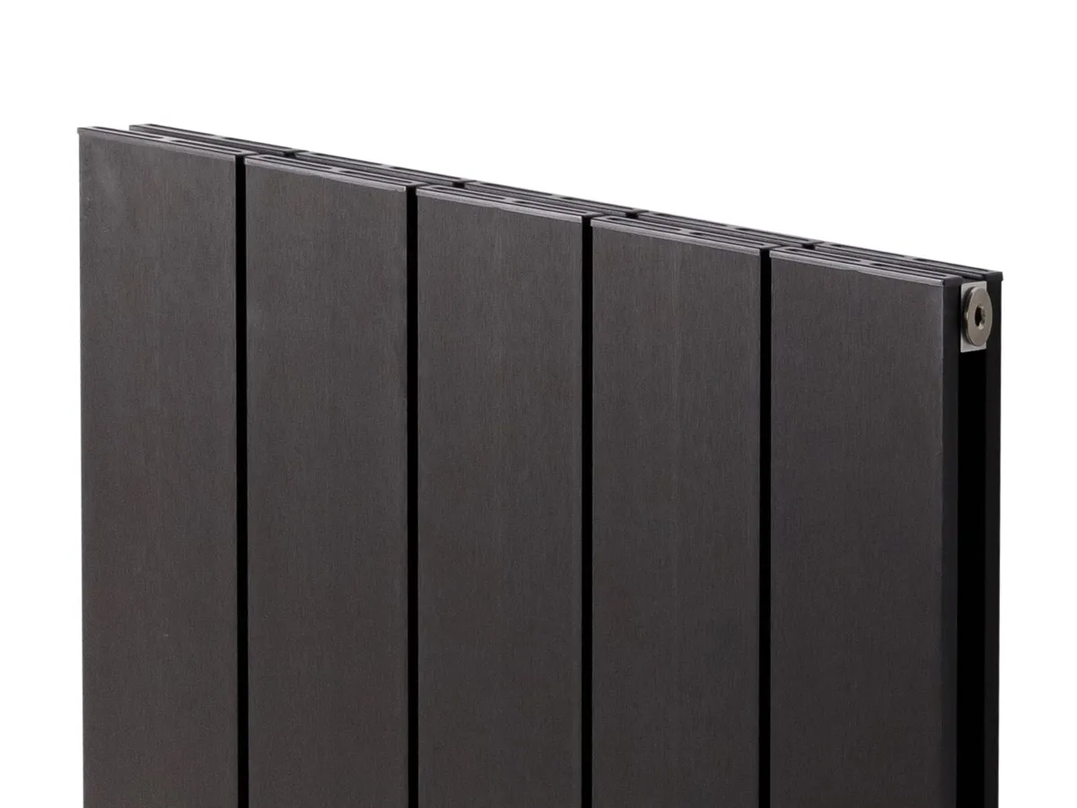Дизайнерский радиатор LOJIMAX коллекция KALSEDON DOUBLE 1800x470 мм, BLACK SATIN