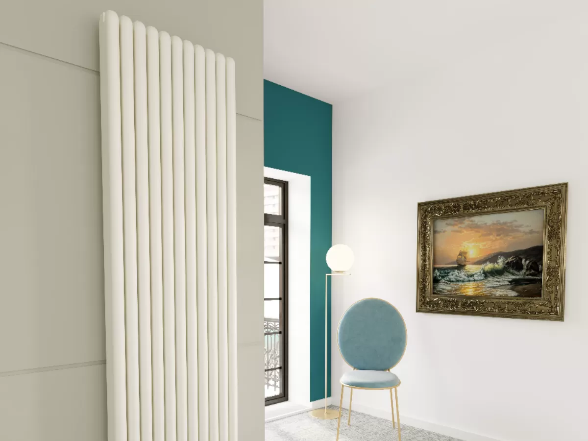 Calorifer decorativ LOJIMAX, colectia  CAST PLUS inaltimea 300 mm. latimea 224 mm. alb mat