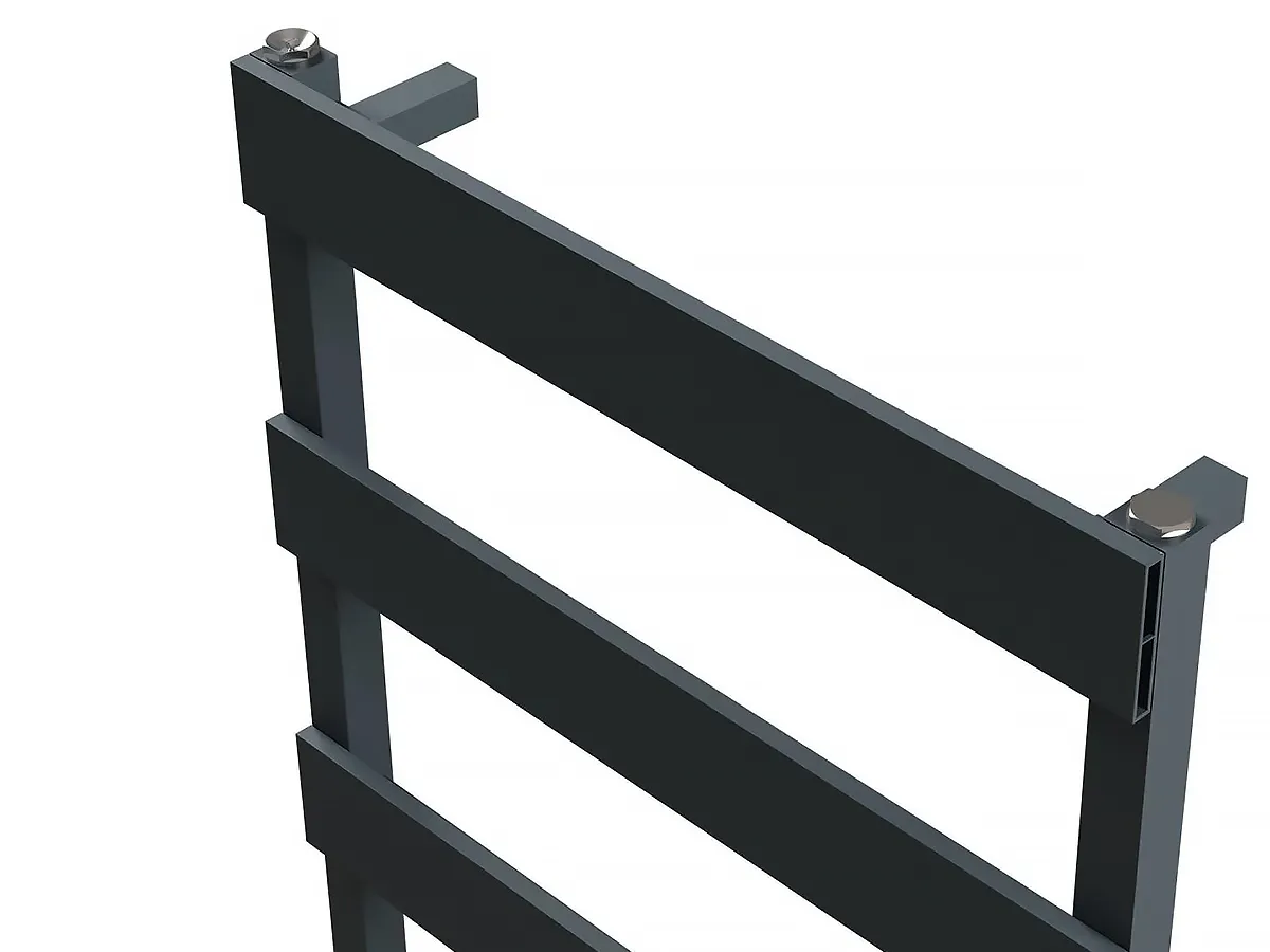 Uscător de prosoape de design CARISA, colecția NINOVA BATH, 810x500 mm, NEGRU