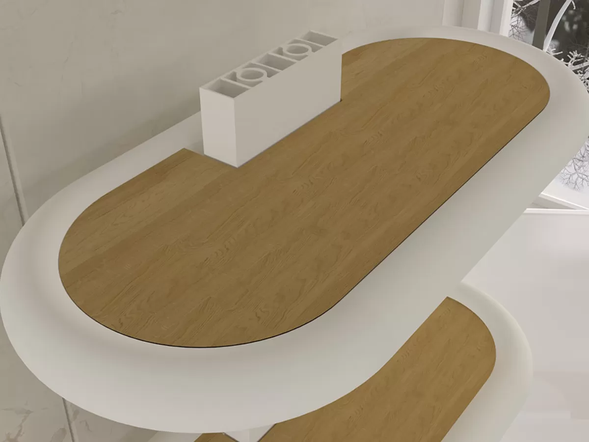 Uscător de prosoape decorativ LOJIMAX, colecția TEOS WOOD Lățime 390 mm. Înălțime 400 mm. negru mat