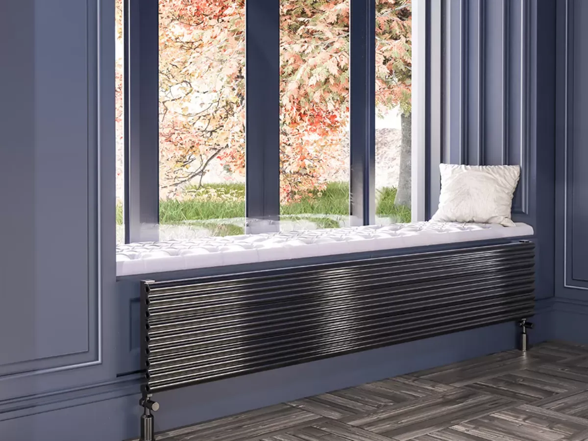 ALUMINUM HORIZONTAL RADIATOR FIONA HRZ inaltimea 800 mm. latimea 399 mm. negru mat
