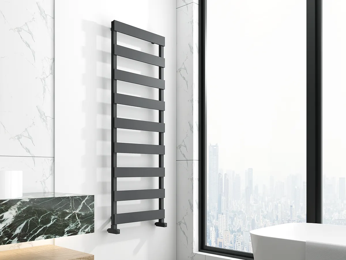 Uscător de prosoape de design CARISA, colecția NINOVA BATH, 1180x500 mm, NEGRU
