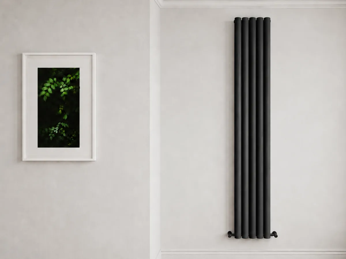 Radiator de design CARISA, colecția TALLIS DOUBLE, 1800x410 mm, NEGRU