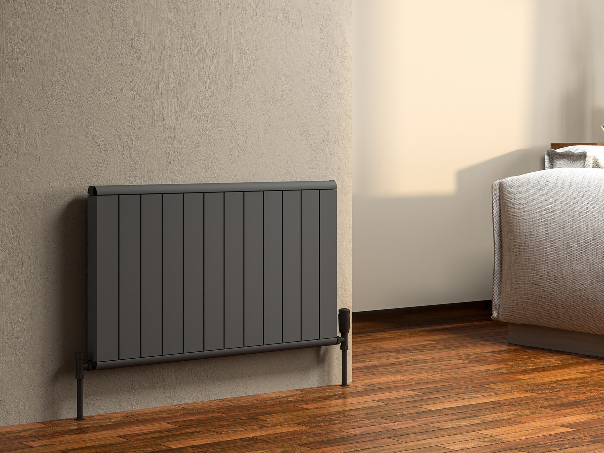 Calorifer decorativ LOJIMAX, colectia  LOVA LINE высота 300 mm. ширина 316 mm. antracit mat