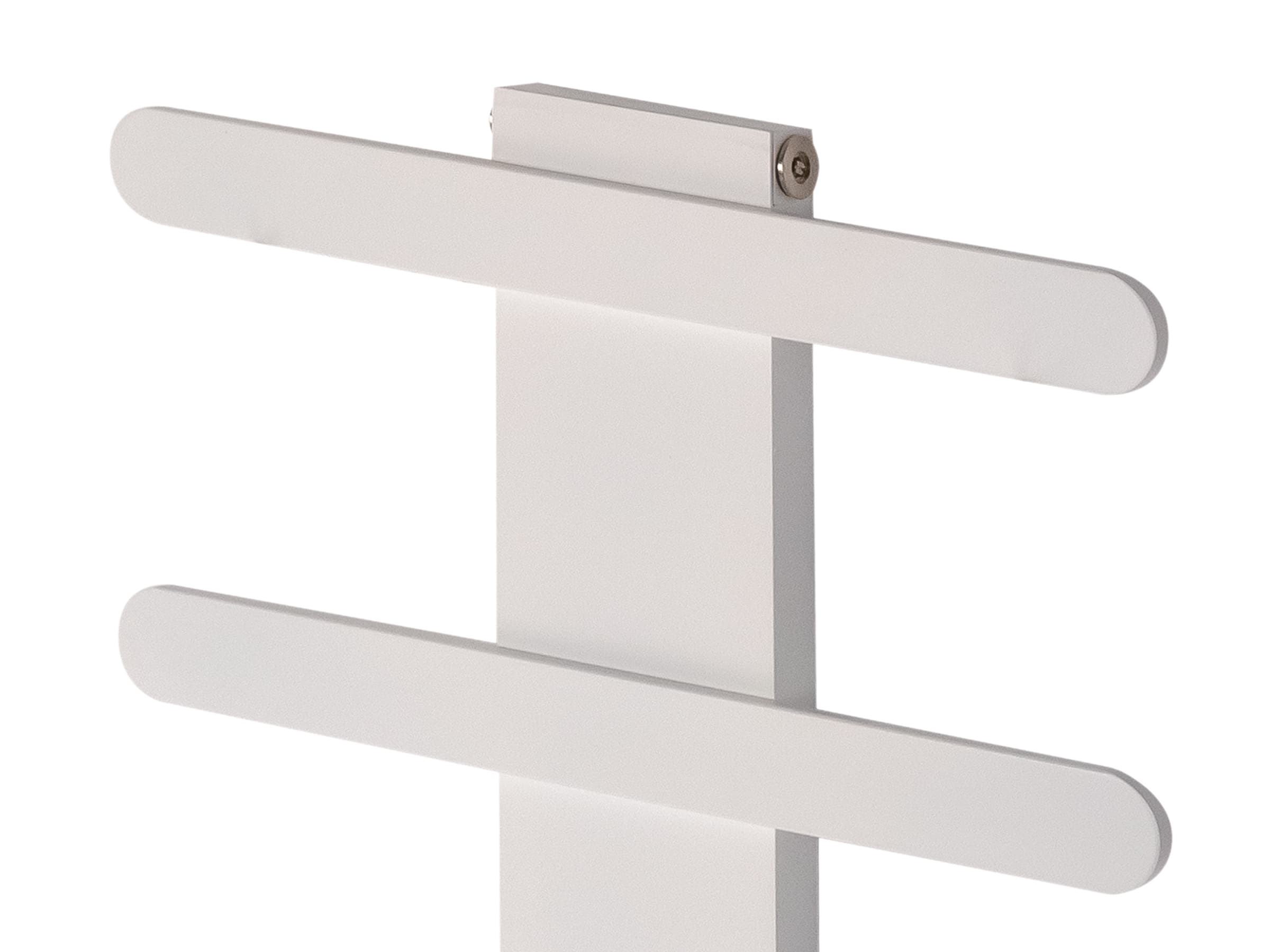 Uscător de prosoape decorativ LOJIMAX, colecția BALLOSS STYLE Lățime 340 mm. Înălțime 400 mm. alb mat