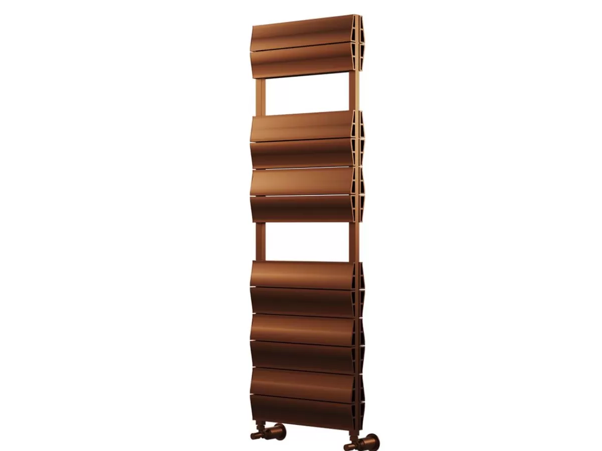 Uscător de prosoape decorativ LOJIMAX, colecția LIA DOUBLE PLUS Lățime 400 mm. Înălțime 1200 mm. alb mat