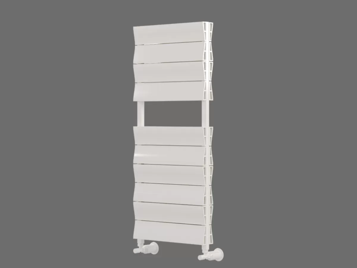 Uscător de prosoape decorativ LOJIMAX, colecția DUAL DOUBLE PLUS Lățime 400 mm. Înălțime 1200 mm. negru mat