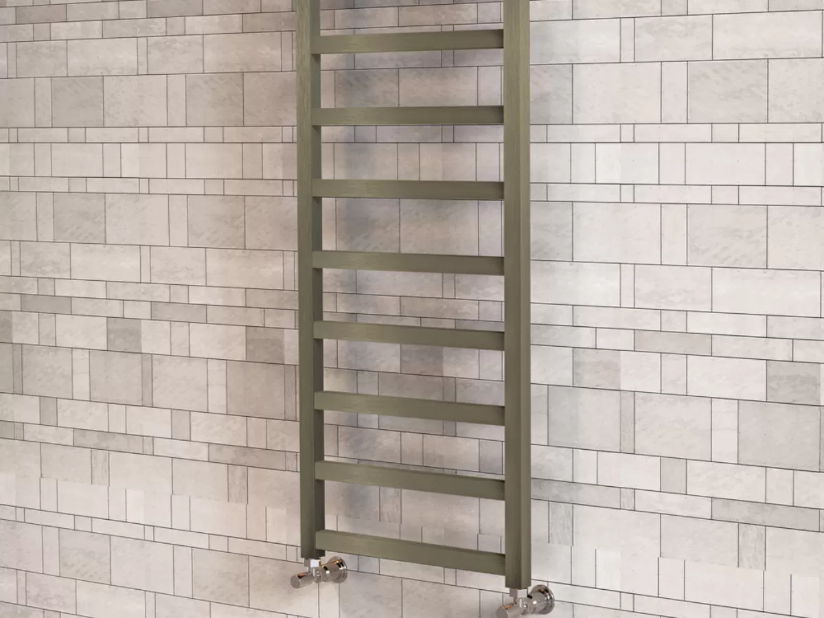 Uscător de prosoape decorativ LOJIMAX, colecția PERLA LINE Lățime 400 mm. Înălțime 720 mm. alb mat