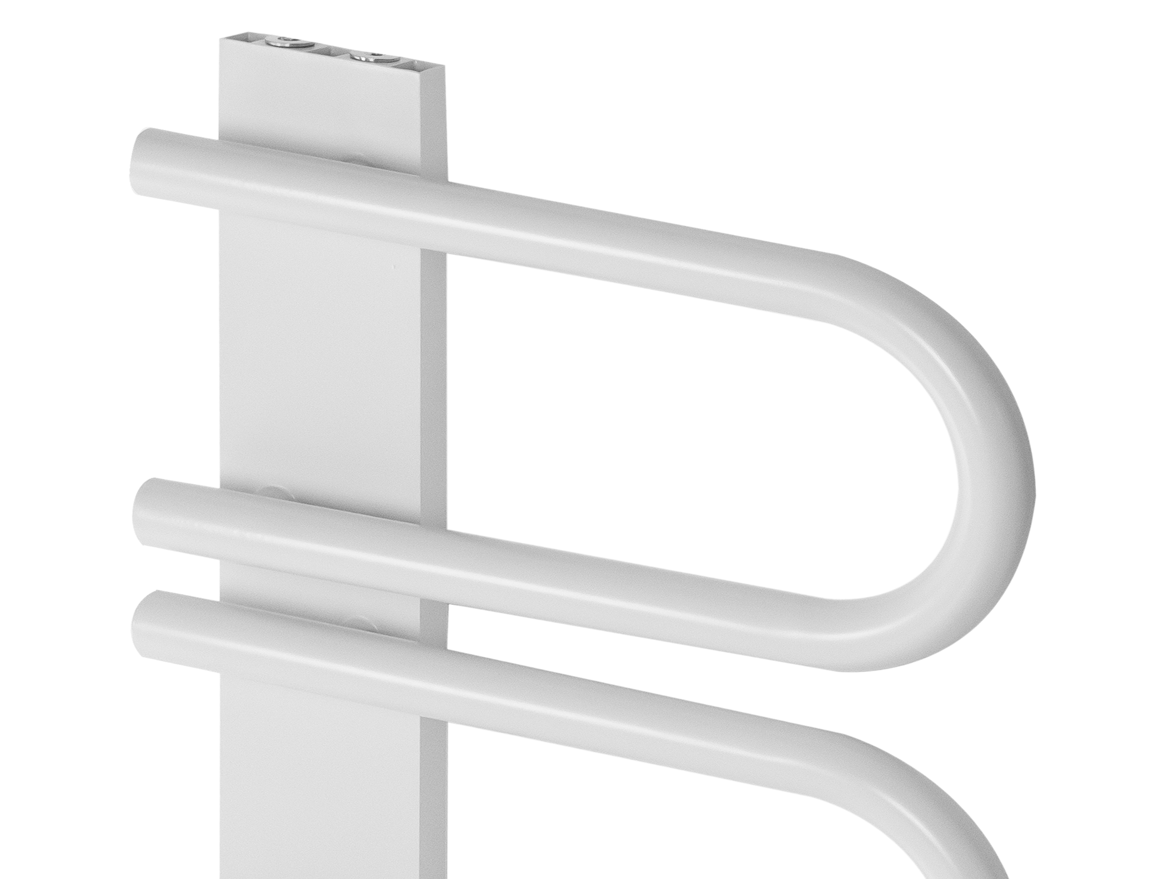 Uscător de prosoape decorativ LOJIMAX, colecția PANA Lățime 345 mm. Înălțime 520 mm. alb mat