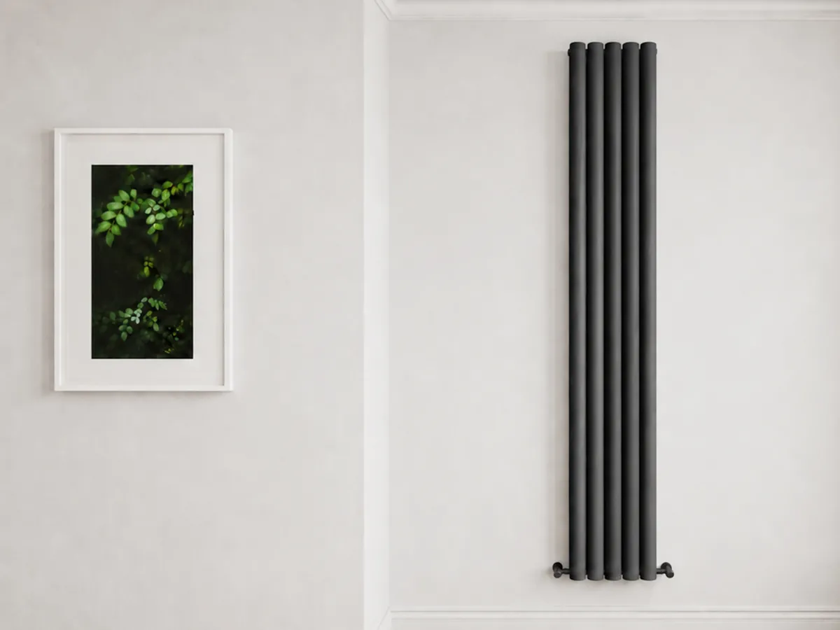 Radiator de design CARISA, colecția TALLIS DOUBLE, 1800x470 mm, ANTRACIT