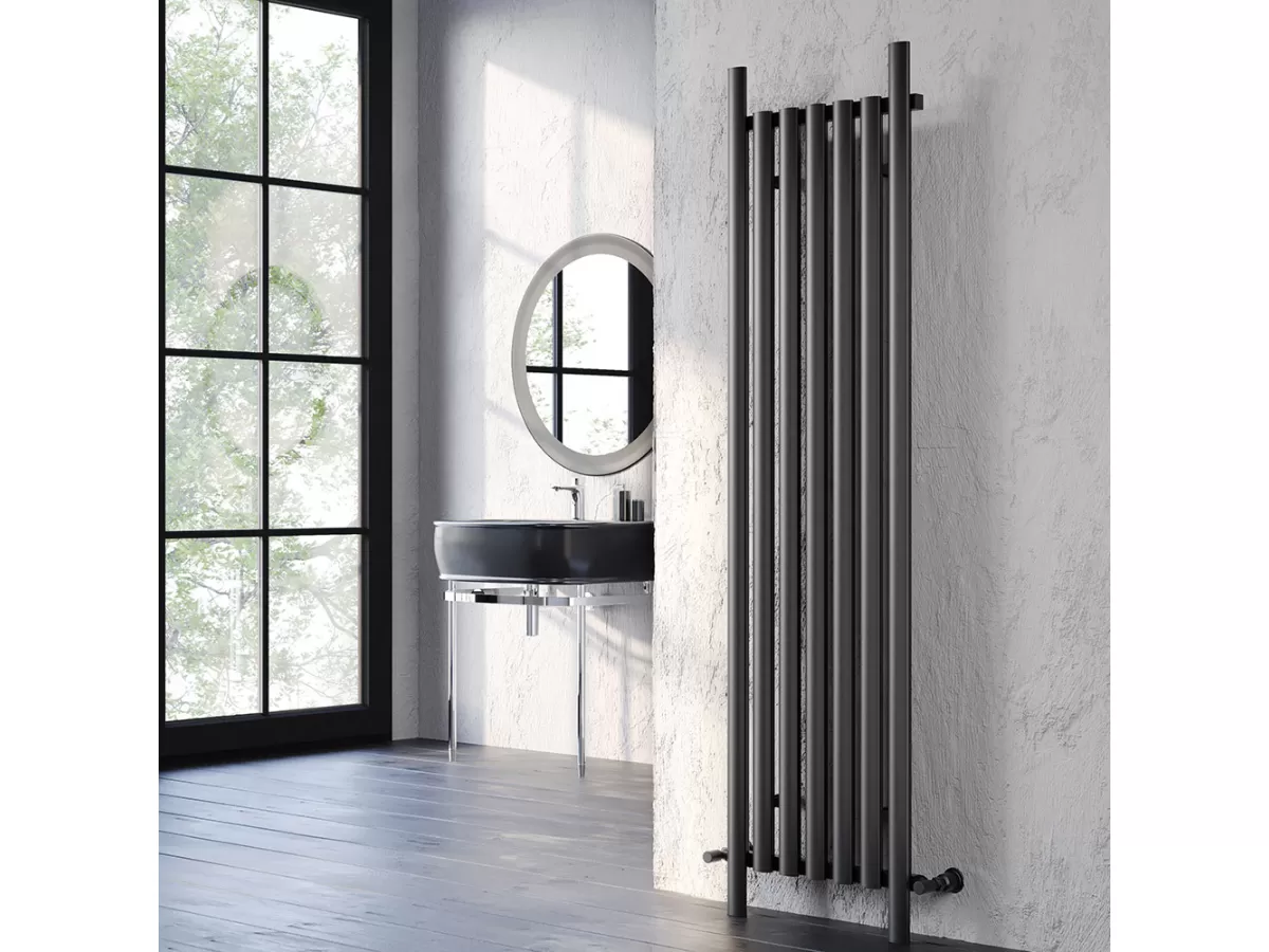FLOOR STANDING ALUMINUM RADIATOR ROBA LUX inaltimea 1800 mm. latimea 330 mm. alb mat