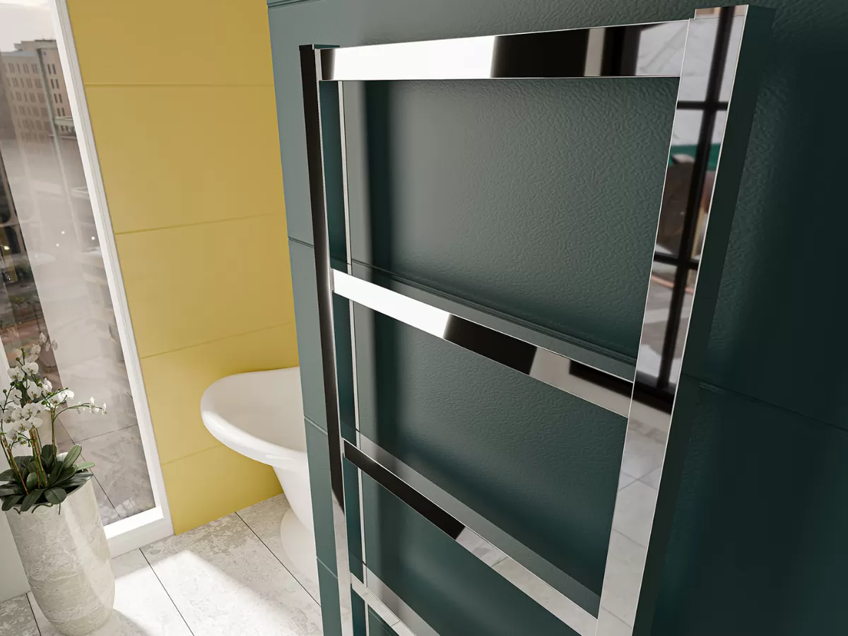 Дизайнерский полотенцесушитель LOJIMAX, коллекция PERLA STYLE Ширина 300 мм. Высота 530 мм. белый мат