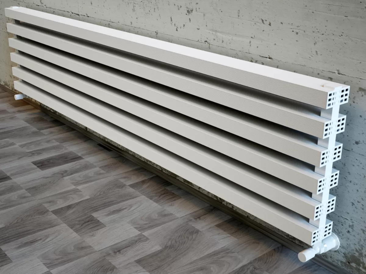 ALUMINUM HORIZONTAL RADIATOR OPAL HRZ inaltimea 800 mm. latimea 315 mm. alb mat