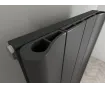 Radiator electric de design CARISA, colecția BOREAS B, 1800x276 mm, NEGRU