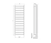 Uscător de prosoape de design CARISA, colecția BURTON, 760x480 mm, ALB
