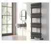 Uscător de prosoape decorativ LOJIMAX, colecția WALDO DOUBLE LINE Lățime 300 mm. Înălțime 608 mm. negru mat