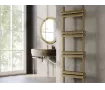 Uscător de prosoape decorativ LOJIMAX, colecția POSSIA DOUBLE Lățime 400 mm. Înălțime 780 mm. alb mat