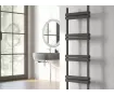 Uscător de prosoape decorativ LOJIMAX, colecția POSSIA DOUBLE Lățime 400 mm. Înălțime 780 mm. alb mat