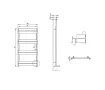 Uscător de prosoape de design LOJIMAX colecția ELEGANT 1400x500 mm, Alb