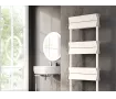 Uscător de prosoape decorativ LOJIMAX, colecția DUAL LINE DOUBLE Lățime 400 mm. Înălțime 1750 mm. negru mat