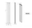 Radiator de design CARISA, colecția TALLIS DOUBLE, 1800x410 mm, ALB