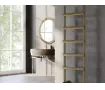 Uscător de prosoape decorativ LOJIMAX, colecția POSSIA LINE Lățime 400 mm. Înălțime 850 mm. alb mat
