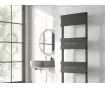 Uscător de prosoape decorativ LOJIMAX, colecția DUAL LINE Lățime 500 mm. Înălțime 1750 mm. alb mat