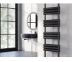 Uscător de prosoape decorativ LOJIMAX, colecția TIANNA PLUS Lățime 400 mm. Înălțime 820 mm. negru mat