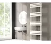 Uscător de prosoape decorativ LOJIMAX, colecția QUARTZ Lățime 400 mm. Înălțime 500 mm. alb mat