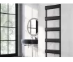 Uscător de prosoape decorativ LOJIMAX, colecția STELLA STYLE Lățime 300 mm. Înălțime 1300 mm. negru mat