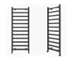 Uscător de prosoape de design CARISA, colecția LARA L, 800x485 mm, NEGRU