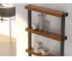 Uscător de prosoape decorativ LOJIMAX, colecția FABIO LINE Lățime 400 mm. Înălțime 1200 mm. negru mat