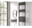 Uscător de prosoape decorativ LOJIMAX, colecția RUBY PLUS Lățime 300 mm. Înălțime 650 mm. negru mat