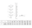 Uscător de prosoape de design LOJIMAX colecția OXY 1000x400 mm, Kiwi