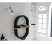 Uscător de prosoape decorativ LOJIMAX, colecția QUINN Lățime 1625 mm. Înălțime 500 mm. negru mat